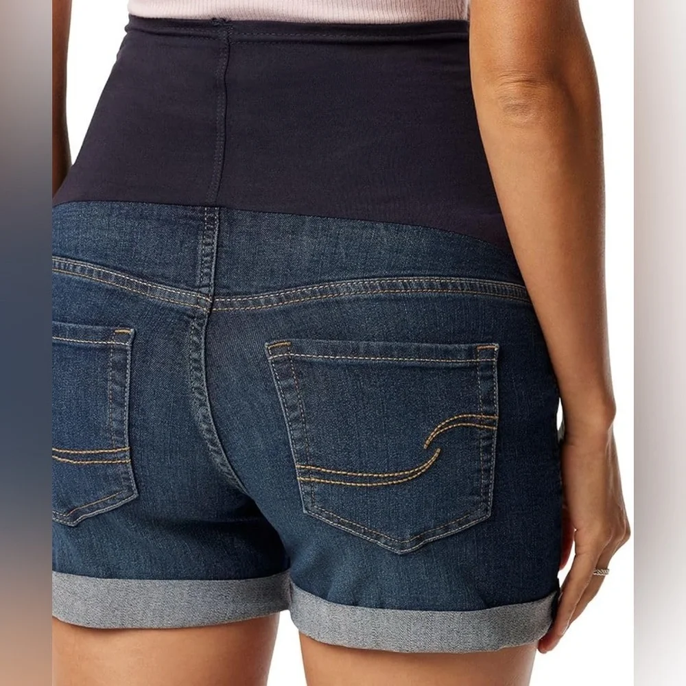Signature Levi Strauss Women’s Simply Stretch Maternity Shortie S SMALL Mid-rise - Picture 5 of 6